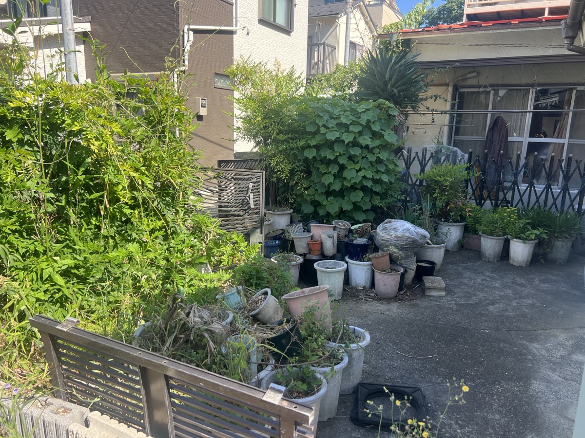 庭まわり片付け施工前